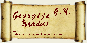 Georgije Maoduš vizit kartica